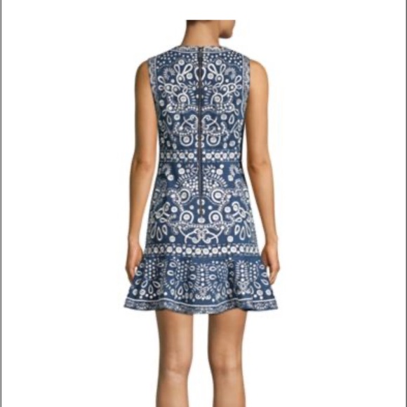 Alice + Olivia Rapunzel Embroidered Flounce Mini Dress - Picture 3 of 10